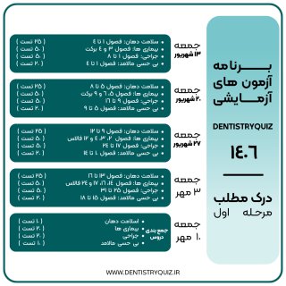 برنامه مرحله اول آزمون های درک مطلب
