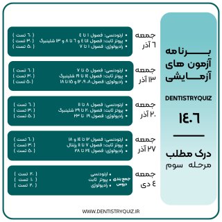 برنامه مرحله سوم آزمون های درک مطلب